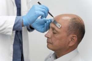 male going through the best hair transplant services in Dubai